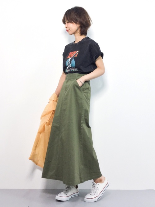 《黒》ビッグTシャツコーデ３