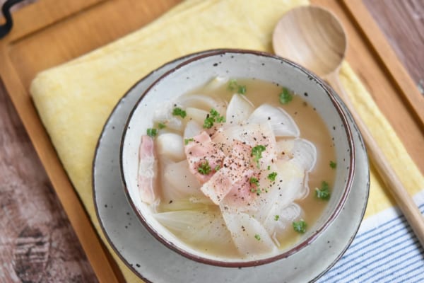 新たまねぎとベーコンの蒸し煮5