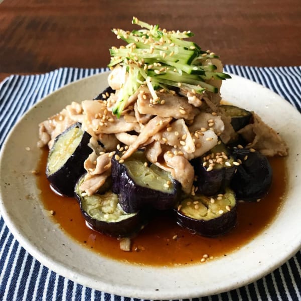 簡単！茄子と豚バラ肉のポン酢ダレ