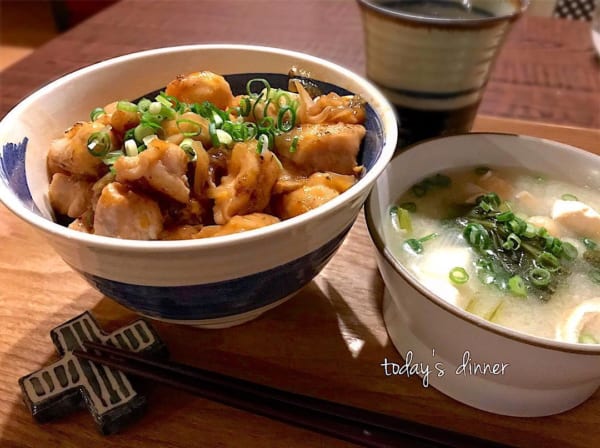 鶏むね肉で親子丼