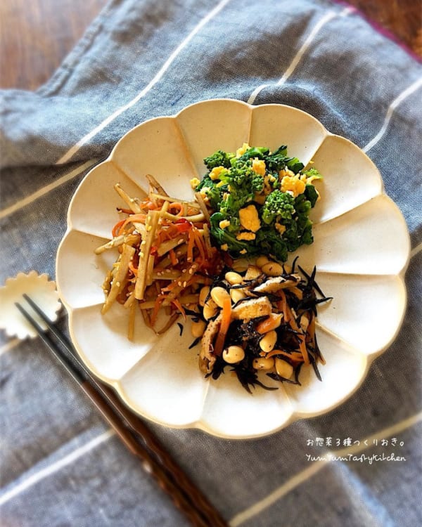 菜の花・きんぴらごぼう・ひじき煮