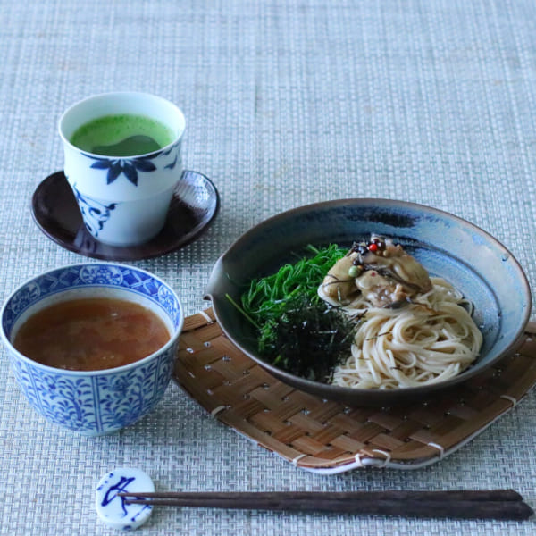 牡蠣とおかひじきのつけそば