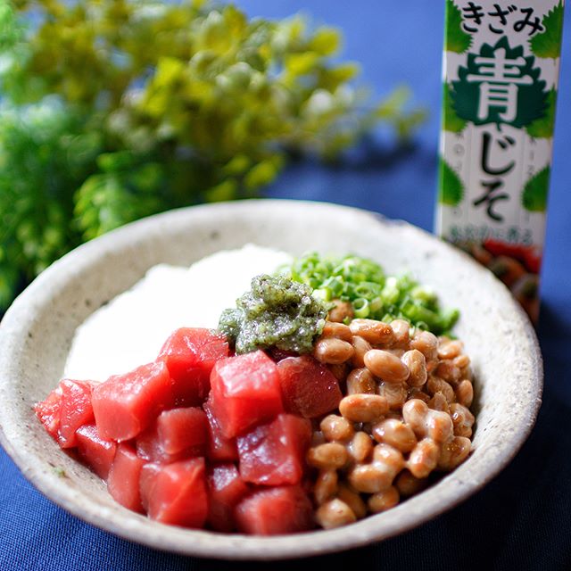 スタミナ料理！ネバネバマグロ丼