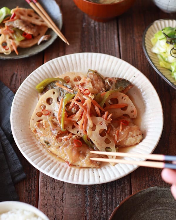 おすすめの和食アジと彩り野菜の南蛮漬け