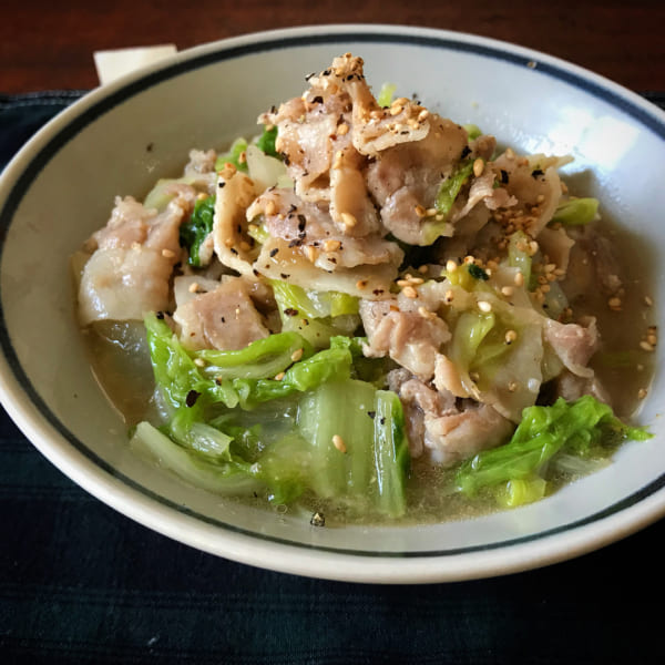 レンジで！とろとろ豚バラ白菜煮