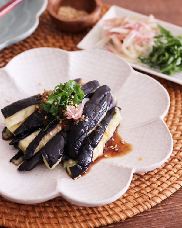 蒸しナス生姜醤油