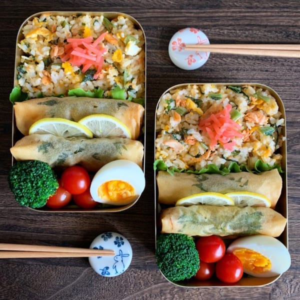 夏　お弁当　チャーハン