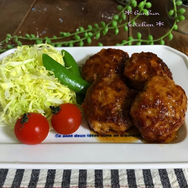 豚ひき肉の照り焼きハンバーグ