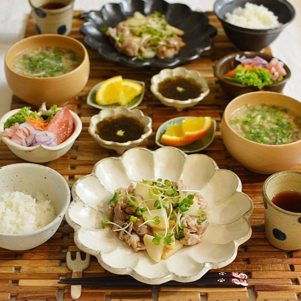 豚肉と長芋の梅肉炒め