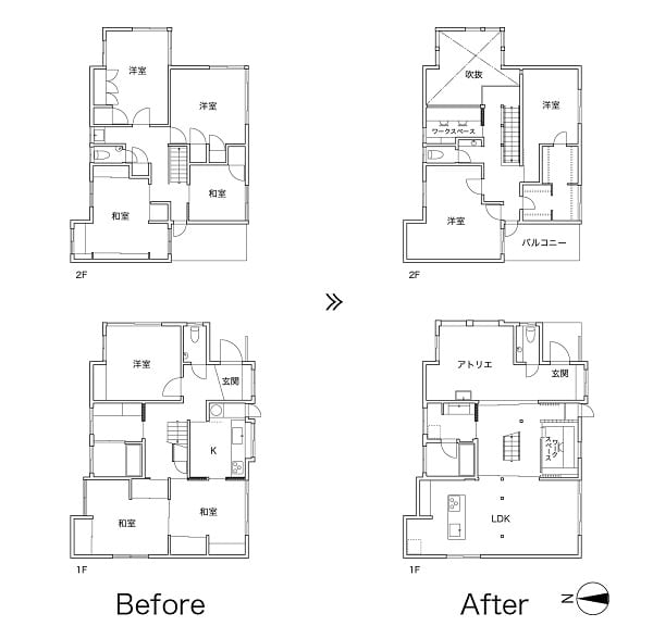 のくらし アトリエと住まい 間取り