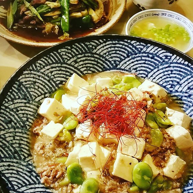 そら豆と豆腐の白麻婆