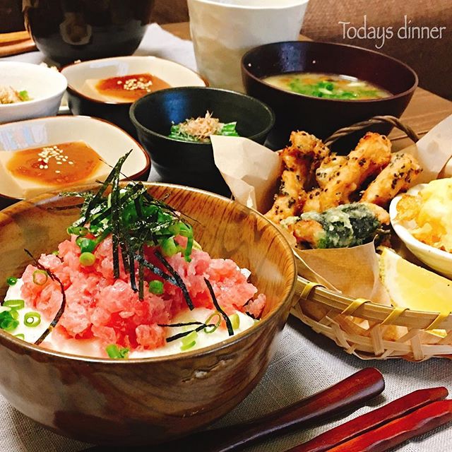 山かけまぐろたたき丼