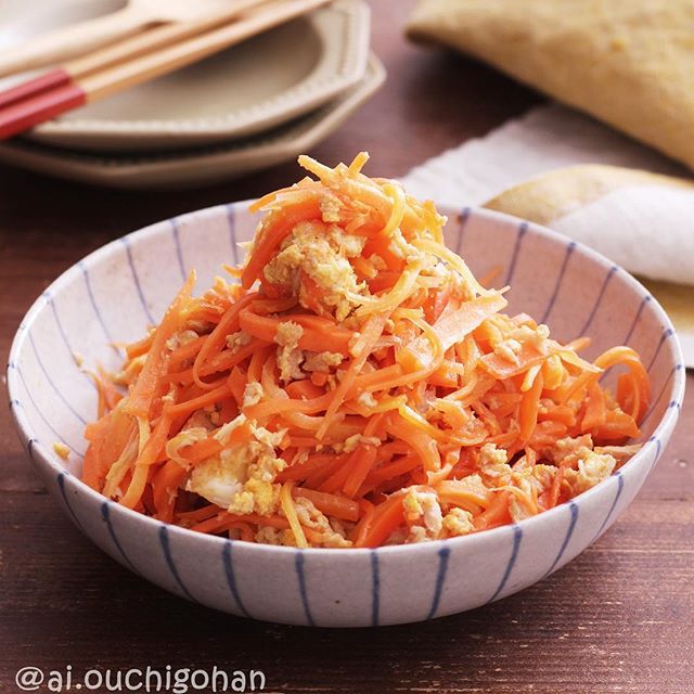 電子レンジで作るにんじんシリシリ