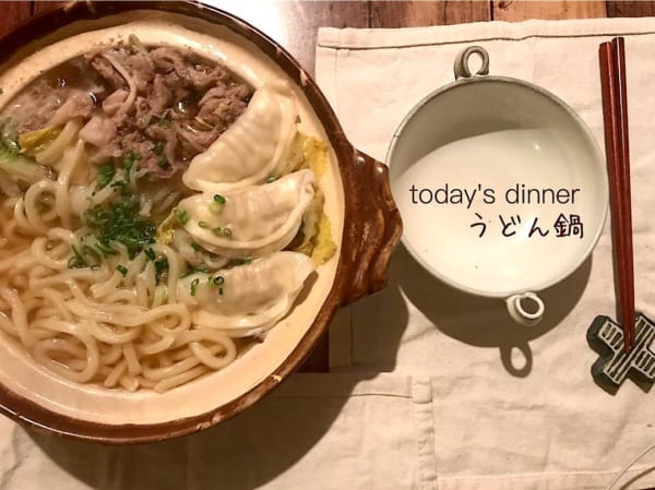 餃子入りうどん鍋