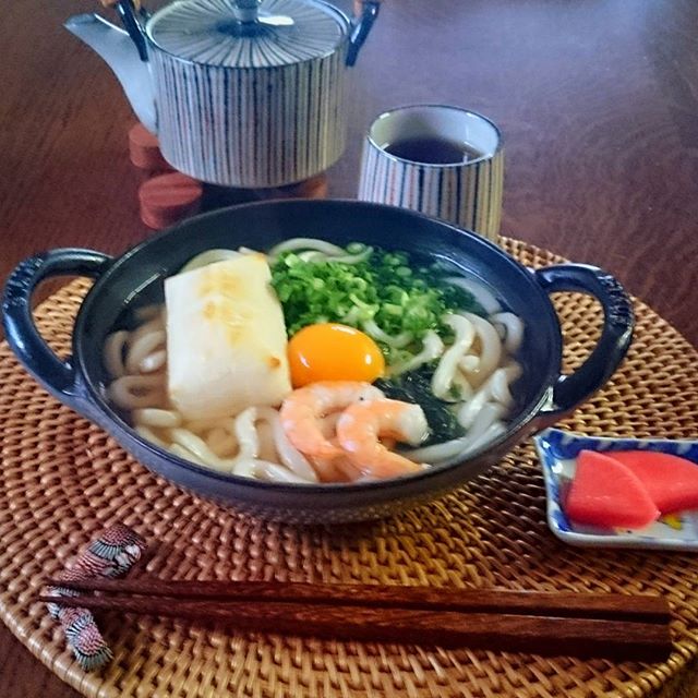 焼き餅入りの簡単鍋焼うどん