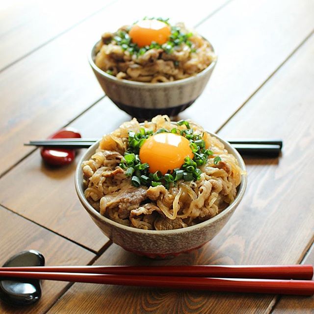 ネギたま牛丼