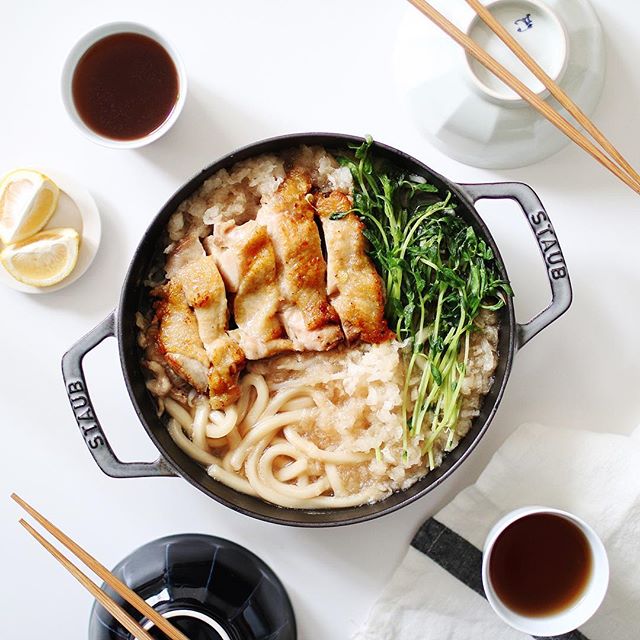 大根たっぷり！グリルチキンうどん