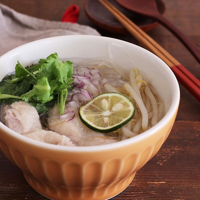 フォー風！優しい鶏肉の春雨スープ