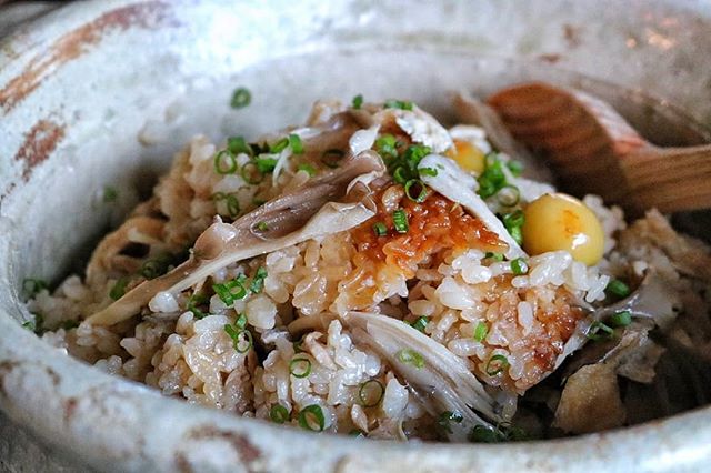 銀杏と舞茸の炊き込みご飯