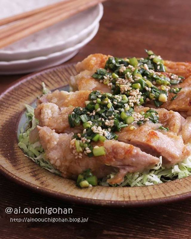 カリッとチキンのねぎぽんダレ