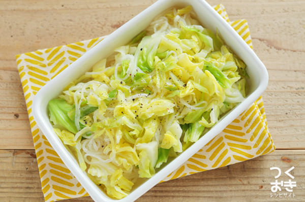 天津飯のお供に！塩だれ春雨キャベツ