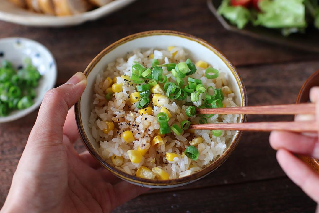 バター醤油のトウモロコシご飯