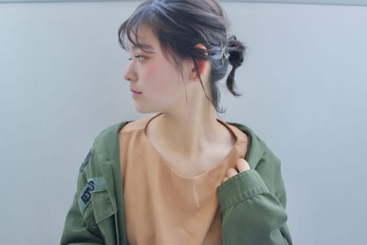 ヘアアクセサリー×ショートボブ