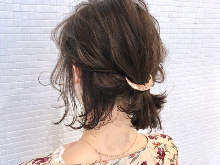 ヘアアクセサリー×ショートボブ2