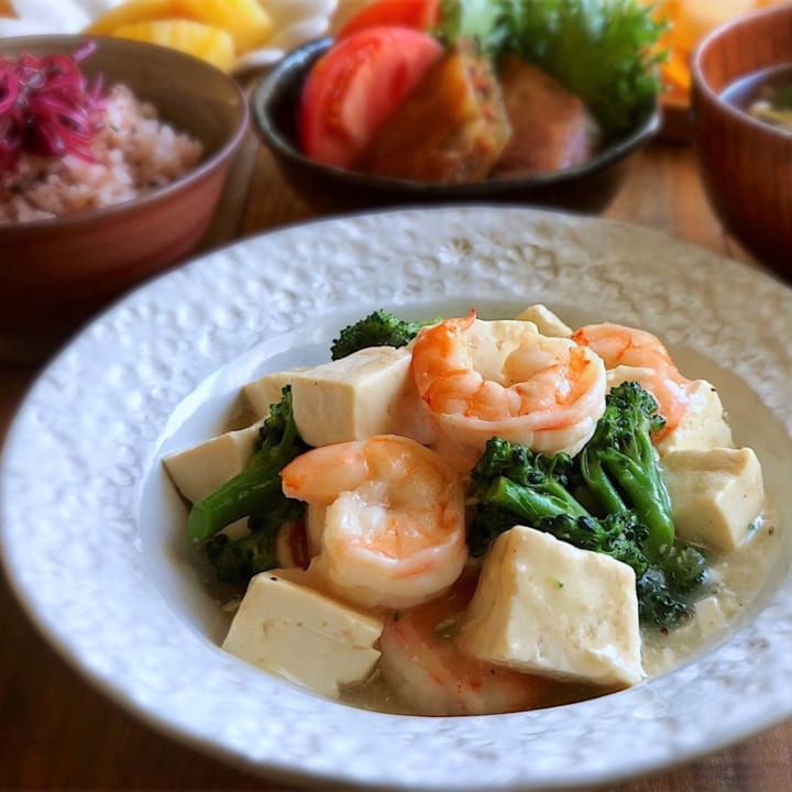 海老と豆腐の中華餡