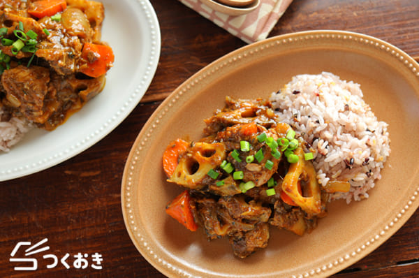 サバ缶と根菜のカレー炒め