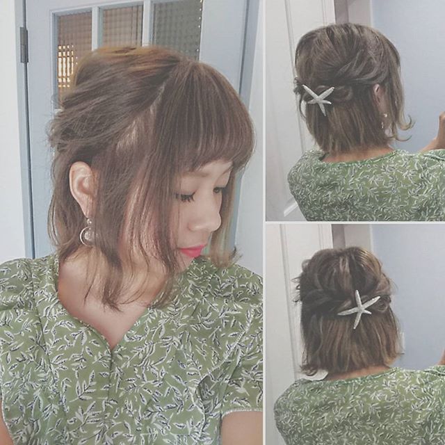 大人 ボブ 髪型 ヘアアレンジスタイル5