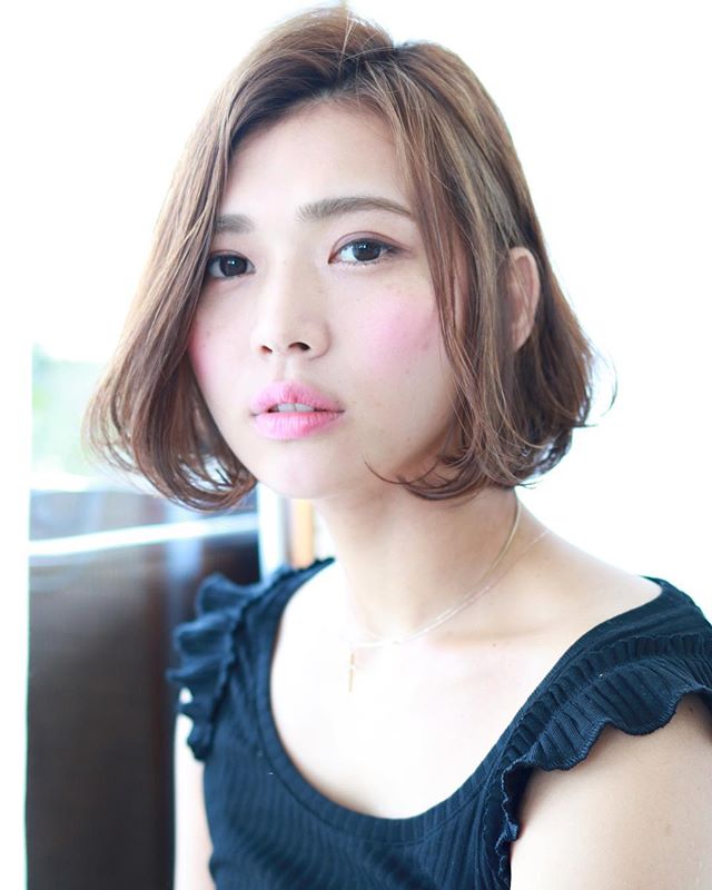 前髪なし ボブ 耳かけヘアスタイル5