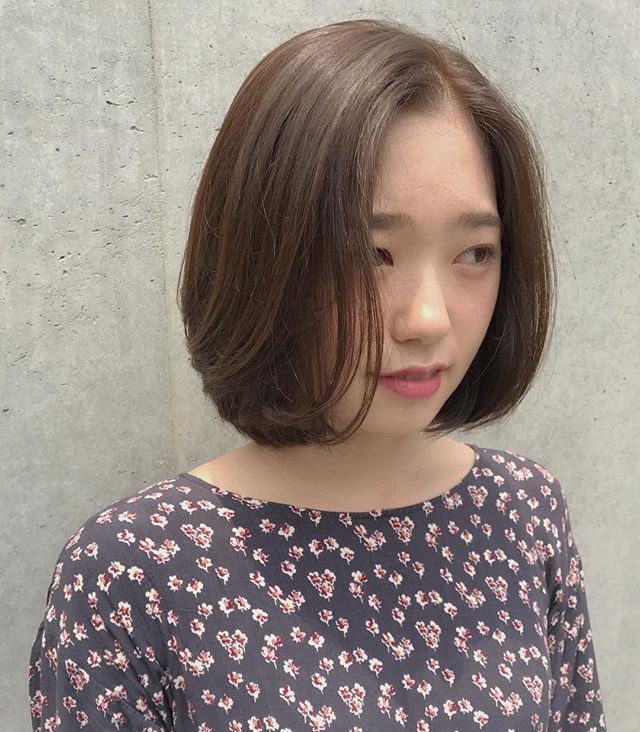 大人 ボブ 髪型 前髪なしヘアスタイル