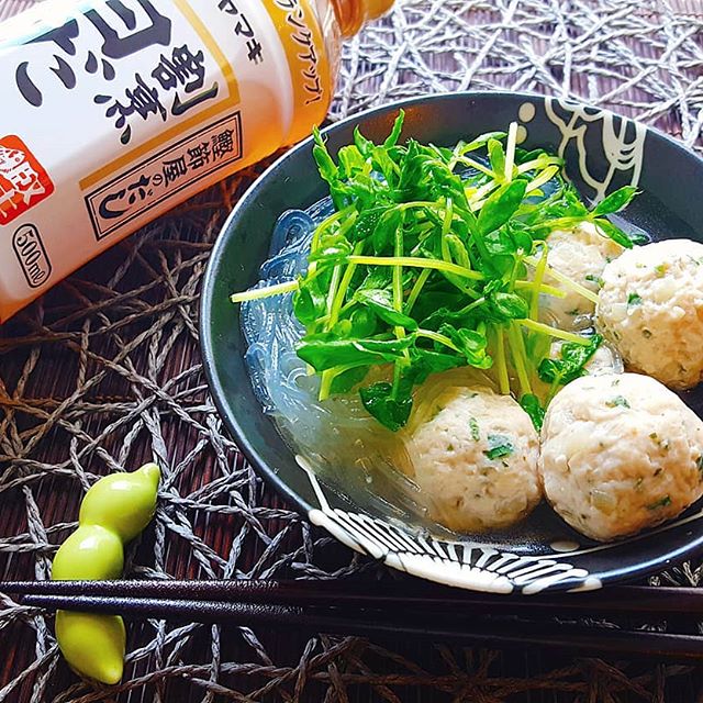 使い方簡単レシピ！大葉鶏団子と春雨の白だし煮