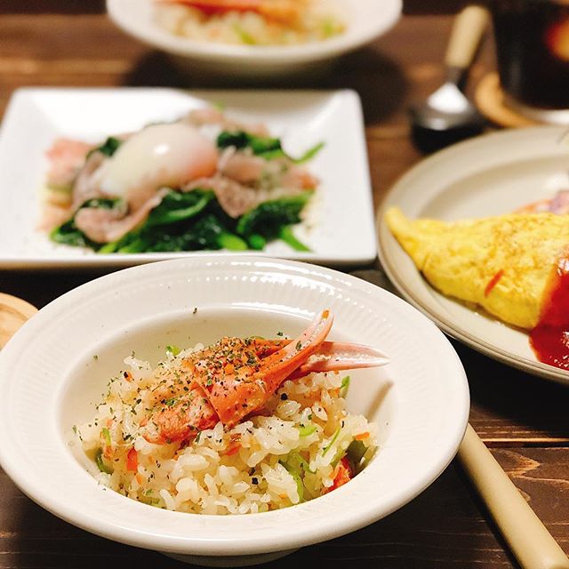 付け合わせに！炊飯器で簡単蟹ピラフご飯