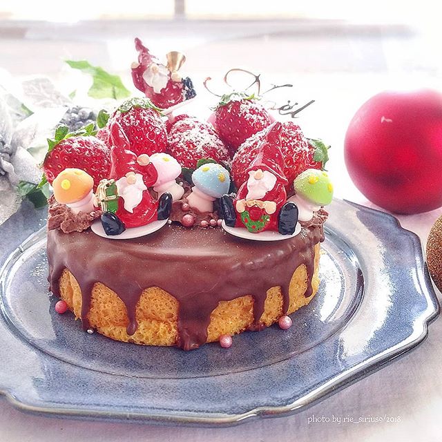 たっぷりいちごの甘さ控えめクリスマスケーキ