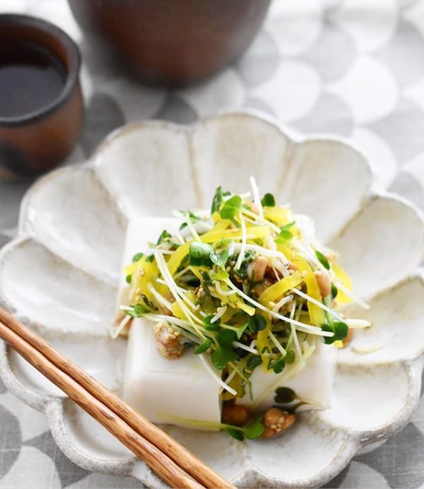 人気のおかず！たくあん納豆しらす豆腐