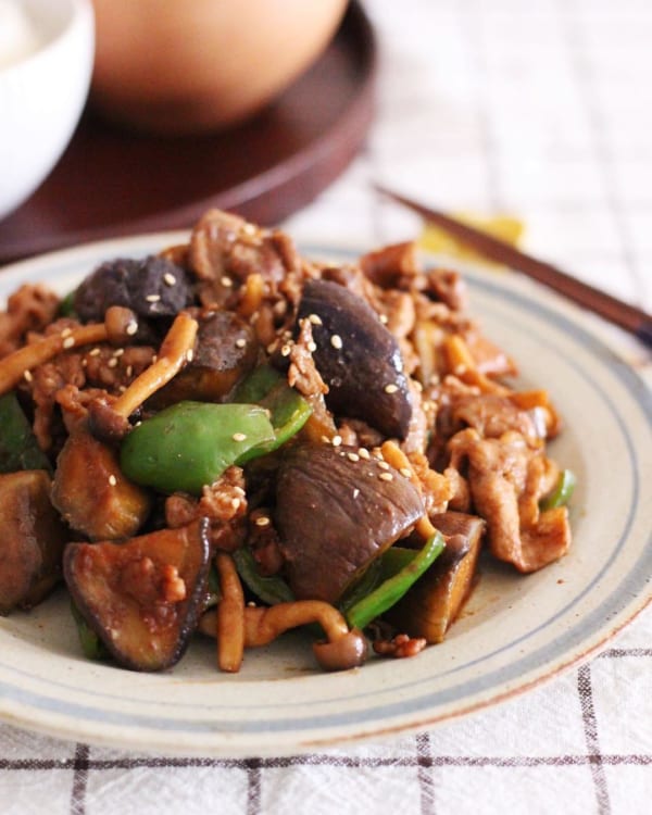 豚肉とナスの味噌炒め