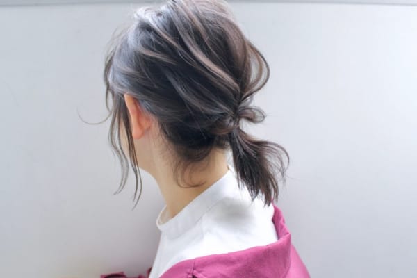 ボブヘアアレンジ×ポニーテールまとめ髪