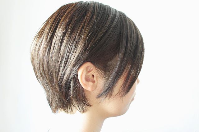 ショートカット ヘアカラー グレー3