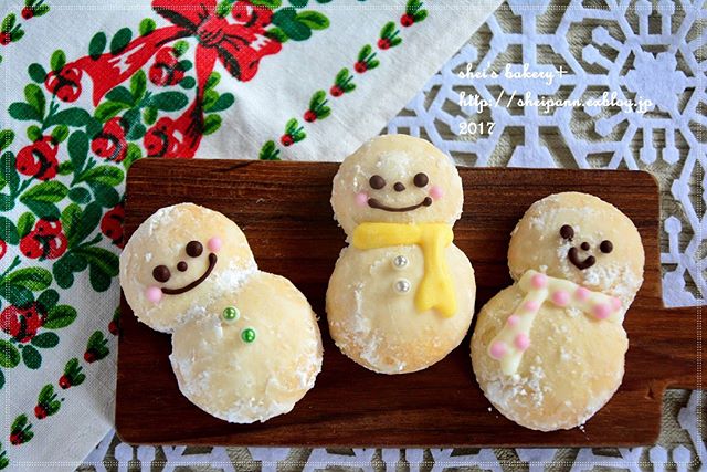 雪だるまの焼き菓子スノーボール