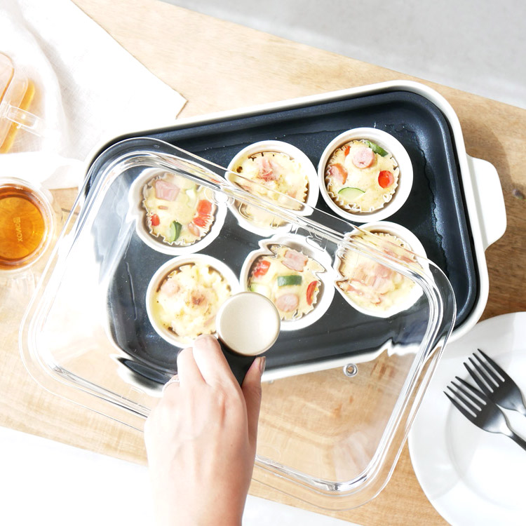 Brunoホットプレートオプションパーツ2種類 自立する取っ手と専用ガラス蓋 Folk