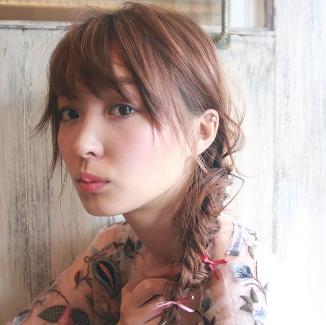 バレンタイン フィッシュボーン ヘアアレンジ5