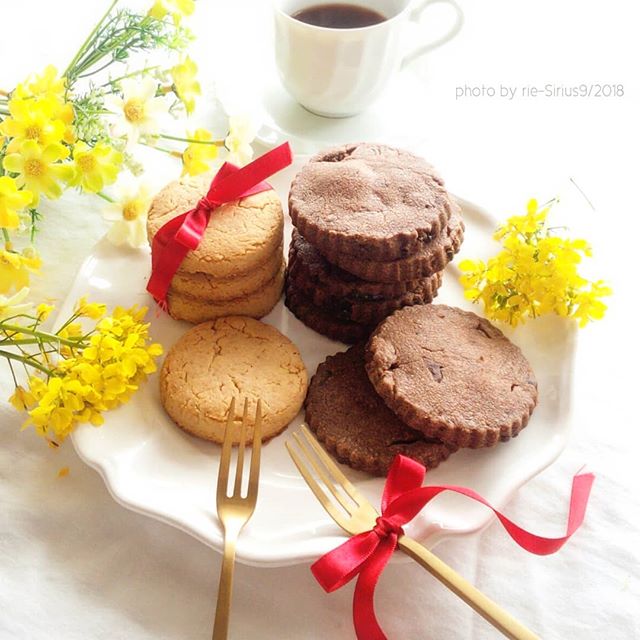 人気のバレンタインに！シンプルクッキー チョコ