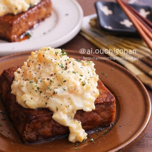 チキン南蛮風レシピ！丸ごと厚揚げタルタル