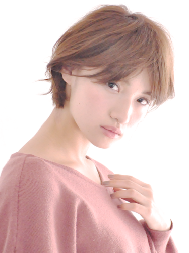 センター分け×ボブヘアの髪型8