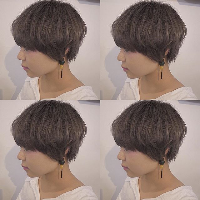 おすすめ暗髪ヘアカラー×ショート6