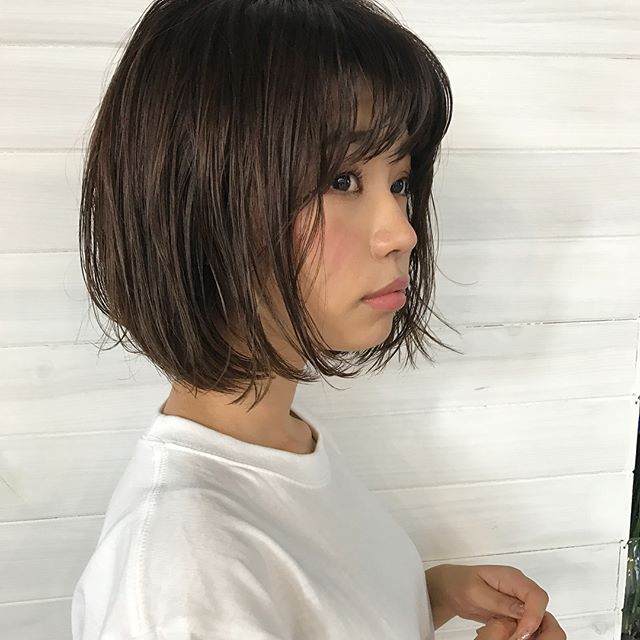 外国人風のボブヘアカタログ12