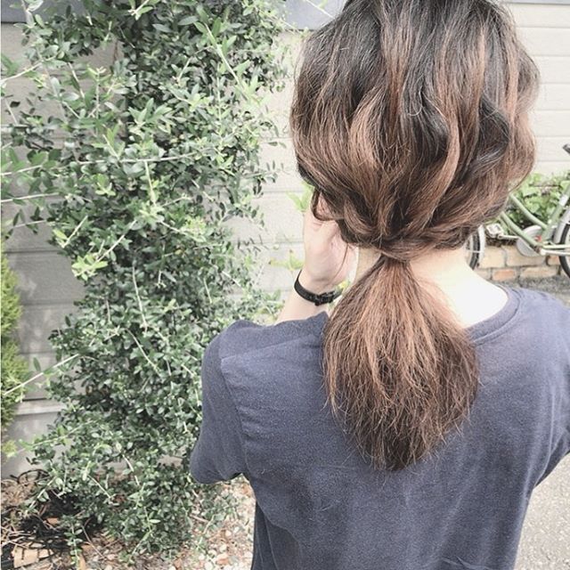 時短で外国人風になれるローポニーヘアアレンジ