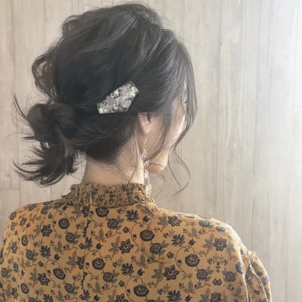 お花見におすすめの髪型《ミディアムヘアアレンジ》5